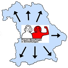 Karte von Bayern mit Logo vom Projekt